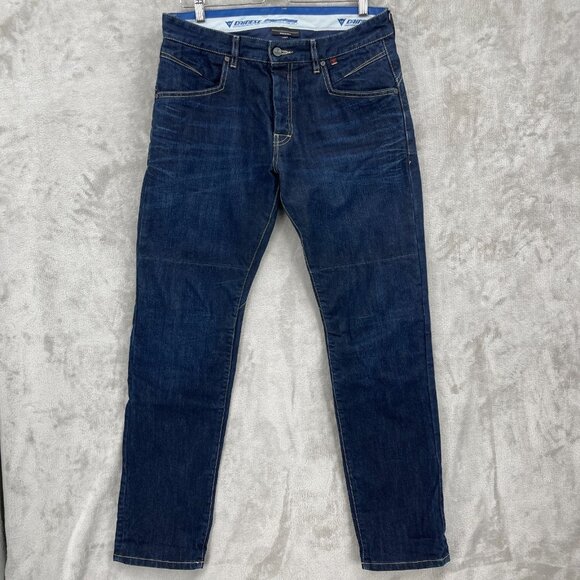 Dainese 32x33 Bonneville Riding Motorcycle Jeans With Hip Pads Dark Wash - Picture 1 of 16